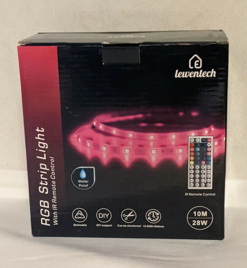 10M LED Strip Light String Tape with 44Key IR Remote Control RGB Dimmable